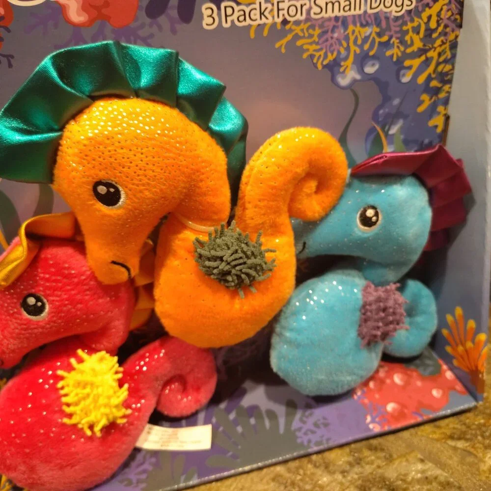 Think Dog Sea Swimmers Dog Toy 3 Pack For Small Dogs NIB NWT